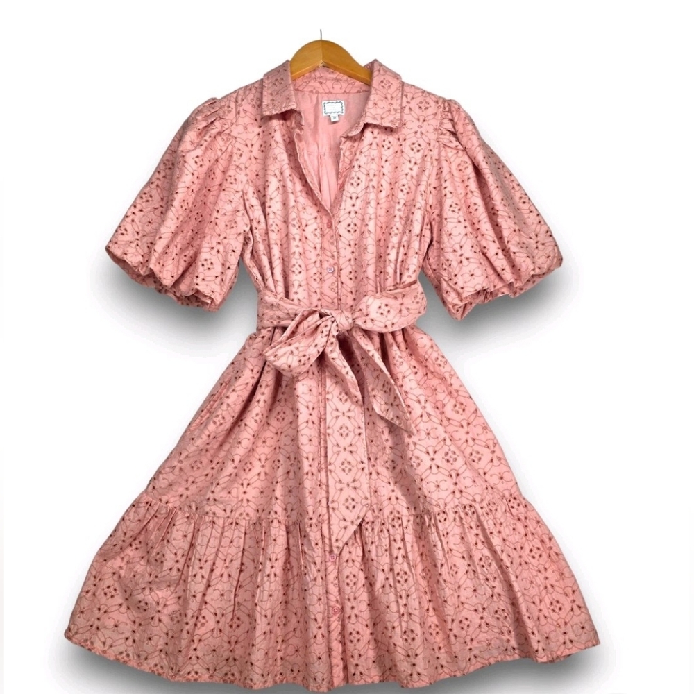 Society Social Crown & Ivy Dress Women XXL Peach Eyelett
